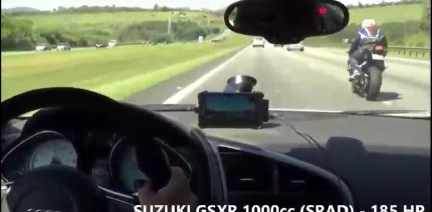 Audi VS Kawasaki & Suzuki real life race in highway