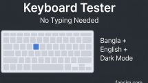 Keyboard tester with Bangla and English support